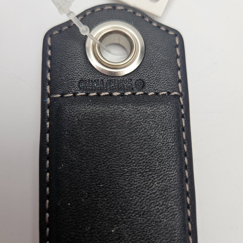 Coach Leather Bottle Opener Keychain Black‎ Silver Tone Hardware New With Tag - Picture 6 of 8